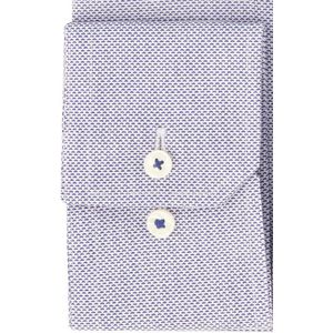 Michaelis blau Baumwolle bedruckt Bügelhemd slim fit