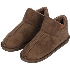 Apollo Home Boots Herren-Hausschuhe - Wildleder - Größe 43/44 - Taupe