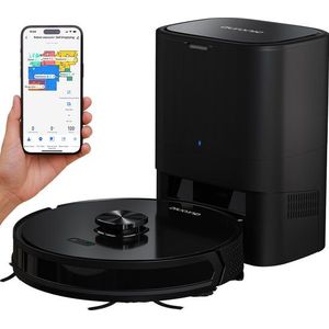 Auronic Staubsaugerroboter - mit Wischfunktion - WiFi und App - Ladestation - Haustiere - Wischroboter - Lasernavigation - automatische