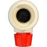 Kogelafsluiter/kogelkraan PVC 40 mm wit (Sani-Reducer)