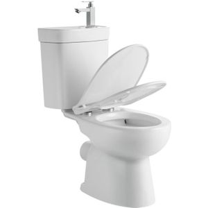 FLO COMPLEET Toilet met ingebouwde wasbak en kraan