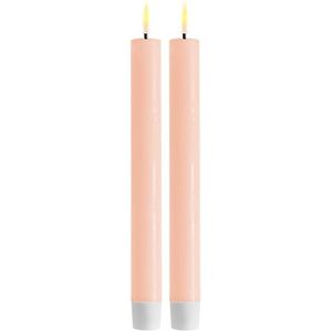 Luxe LED kaars - Light Pink LED Dinner Candle D2,2 x 24 cm (2 pcs.) - net een echte kaars! Deluxe Homeart