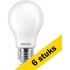 6x Philips LED lamp E27 | Peer A60 | Mat | 2700K | 7W (60W)