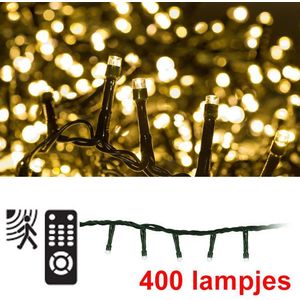 Micro clusterverlichting 11 meter | warm wit | 400 lampjes met sensor en afstandsbediening