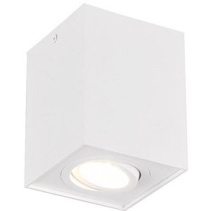 Trio Led opbouwspot | Vierkant | Biscuit | Wit | GU10 fitting