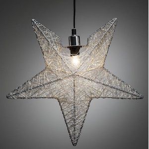 Kerst hanglamp metalen ster zilver (Konstsmide) excl. lamp