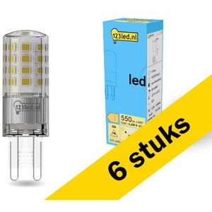 6x 123led G9 LED capsule | SMD | 2700K | Dimbaar | 4.2W (45W)