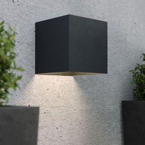 Solar wandlamp | Chelmsford | 3000K | 50 lumen | Antraciet