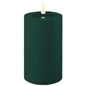 Led kaars voor buiten 7,5 x 12,5 cm | Dark Green | 3D vlam | Deluxe HomeArt