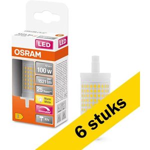 6x Osram R7S LED lamp | Staaflamp | 78mm | 2700K | Dimbaar | 12W (100W)