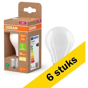 6x Osram LED lamp E27 | Peer A60 | Mat | 2700K | 5W (75W)