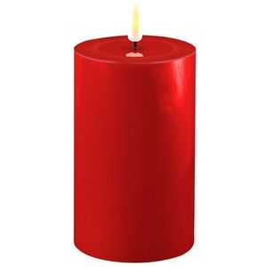 Luxe LED kaars - Rood LED Candle 7.5 x 12.5 cm - net een echte kaars! Deluxe Homeart