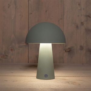Oplaadbare tafellamp | 21 cm | 3000-6000K | Rond | Dimbaar | IP44 | Olijfgroen