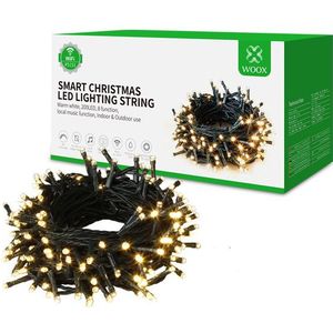 WOOX R5151 Slimme kerstverlichting | 20 meter | Warm wit (200 leds, Wifi, IP44)