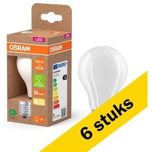 6x Osram LED lamp E27 | Peer A60 | Mat | 2700K | 7.2W (100W)
