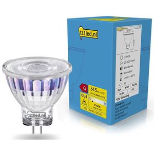 123led GU4 LED spot | MR11 | 2700K | Dimbaar | 4.5W (35W)