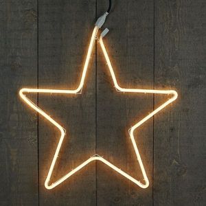 Neonverlichting ster 54 cm | warm wit | voor buiten | 123led huismerk