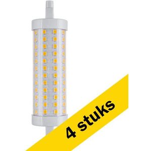 4x LED lamp R7S | Staaflamp | 118mm | 3000K | Dimbaar | 12.5W (100W)