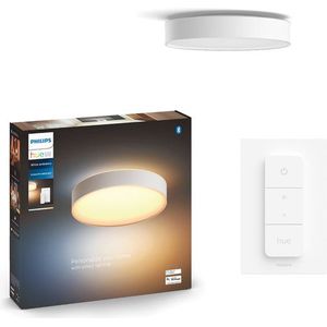 Philips Hue Enrave plafondlamp - warm tot koelwit licht - wit - 42cm - 1 dimmer switch