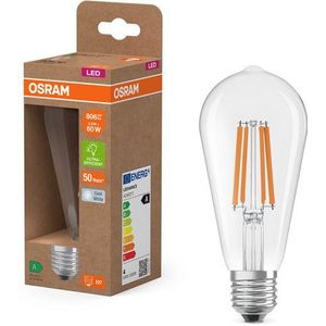 Osram LED lamp E27 | Edison ST64 |  Helder | Filament | 4000K | 3.8W (60W)