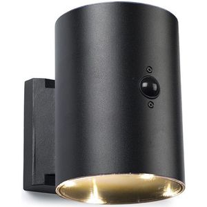 Solar wandlamp met sensor | Up & Down | Grantham | 3000K | IP54 | Zwart