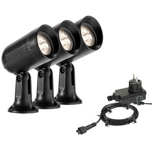 Garden Lights Xiro tuinspot set  | 3 spots | 12V | 3000K | 150 lumen | 1.8W