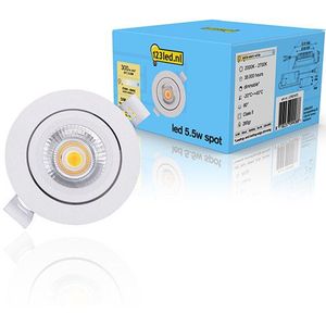 Led inbouwspot | Rond | 2000-2700K | Wit | Ø 68mm | IP44 | Dimbaar | 5.5W