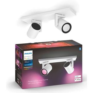 Philips Hue Argenta opbouwspot - wit en gekleurd licht - 2-spots - wit