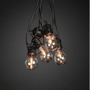 Lichtsnoer koppelbaar 10 meter | 10 lampjes | Peer | Extra warm wit | Konstsmide