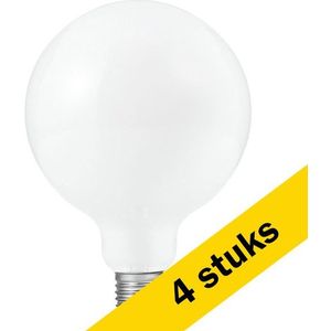 4x 123led LED lamp E27 | Globe G125 | Mat | 2500K | Dimbaar | 8.5W (60W)