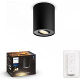 Philips Hue Pillar opbouwspot zwart | White Ambiance | incl. dimmer switch