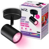 WiZ Slimme opbouwspot | Rond  | Zwart | RGB + 2200-6500K | 4.9W