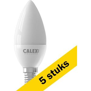 5x Calex LED lamp E14 | Kaars B37 | Mat | 2700K | 5.8W (40W)