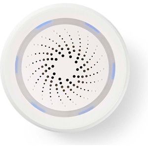 Nedis SmartLife Sirene | Wi-Fi | Netvoeding | 8 geluiden | 85 dB | Wit