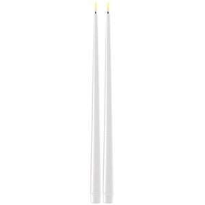 Deluxe Homeart - Led Kaars Wit 2.2 x 38.0 cm (2x Shiny Dinner Candles)