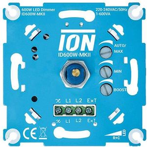 Led dimmer inbouw 0.3W-600W | Fase afsnijding (RC) | iON Industries
