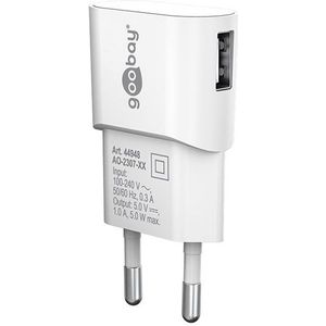 Goobay USB-A oplader | 1 poort | 5W | Wit