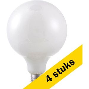 4x 123led LED lamp E27 | Globe G125 | Filament | Mat | 2500K | Dimbaar | 6W (45W)