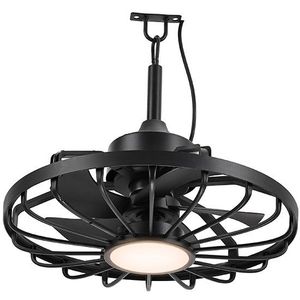 123led - Plafondventilator - Zwart - LED - Ø 50.8 cm - 42W