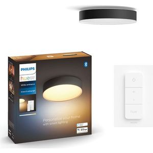 Philips Hue Enrave Plafondlamp | Zwart | 42 cm | White Ambiance | incl. dimmer switch