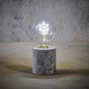 Tafellamp sneeuwvlok 18 cm | Warm wit | 3x AAA | Luca Lighting