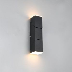 LED Wandlamp | Raglan | Rechthoek | 3000K | Zwart | IP20 | 7.6W | Trio Lighting