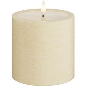 Led kaars 10 x 10 cm | Creme | 3D vlam | Unique Candles