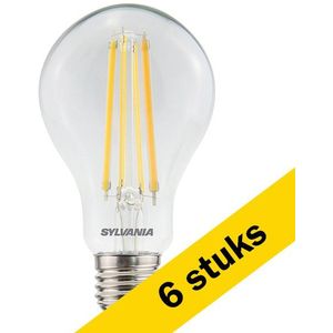 6x Sylvania LED lamp E27 | Peer A60 | Filament | Helder | 2700K | 11W (100W)