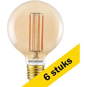6x Sylvania LED lamp E27 | Globe G95 | Vintage | Goud | 2000K | Dimbaar | 7W (50W)
