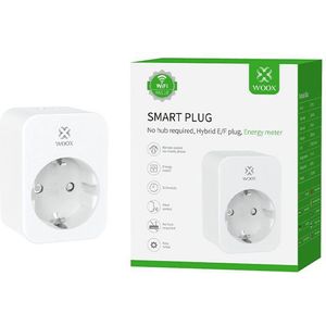 WOOX R6118 Smart Plug met energiemeter | Max. 3680W | Wit (NL)