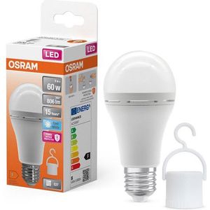 Osram Oplaadbare LED lamp E27 | Peer A60 | Mat | 4000K | 8W (60W)