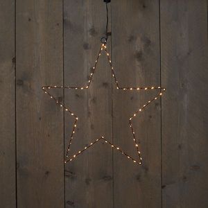 Kerstster hangend op batterijen | 40 cm | 70 leds | Extra Warm Wit