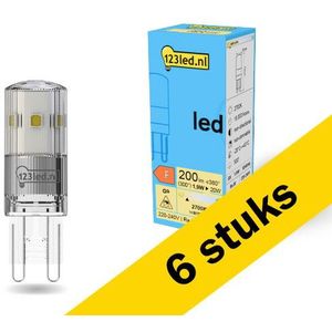 6x 123led G9 LED capsule | SMD | 2700K | 1.9W (20W)