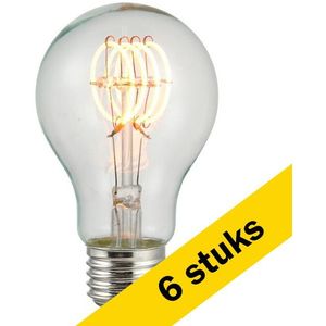 6x 123led LED lamp E27 | Peer A60 | Filament | Helder | 2200K | Dimbaar | 4W (22W)